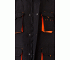205902.CHALECO ACOLCHADO BICOLOR NEGRO/NARANJA 2XL