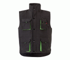 205902.CHALECO ACOLCHADO BICOLOR NEGRO/VERDE LIMA 2XL