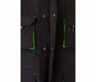 205902.CHALECO ACOLCHADO BICOLOR NEGRO/VERDE LIMA 2XL