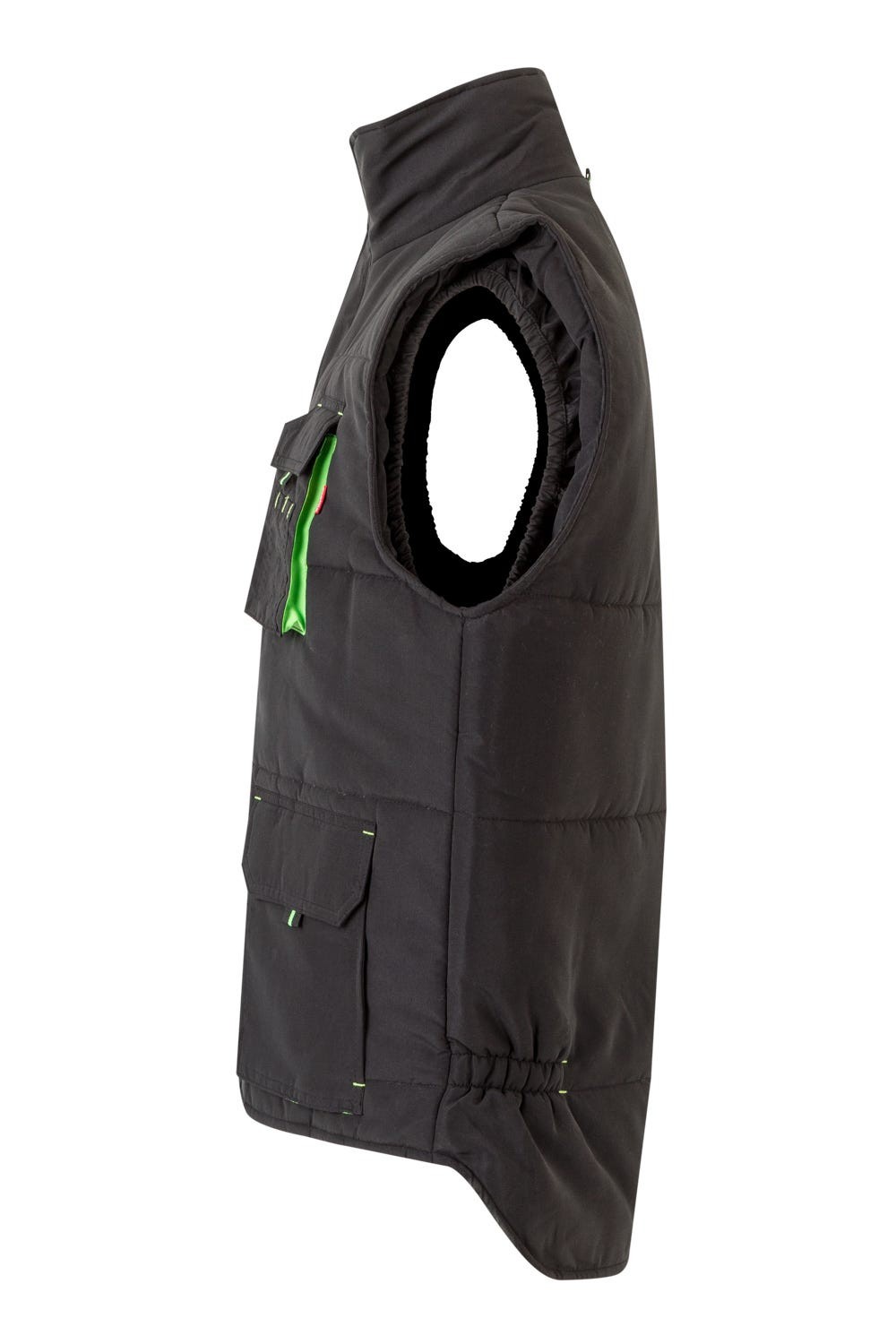 205902.CHALECO ACOLCHADO BICOLOR NEGRO/VERDE LIMA 2XL