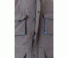 205902.CHALECO ACOLCHADO BICOLOR GRIS/CELESTE 2XL