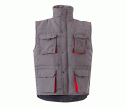 205902.CHALECO ACOLCHADO BICOLOR GRIS/ROJO 2XL