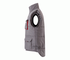 205902.CHALECO ACOLCHADO BICOLOR GRIS/ROJO 2XL