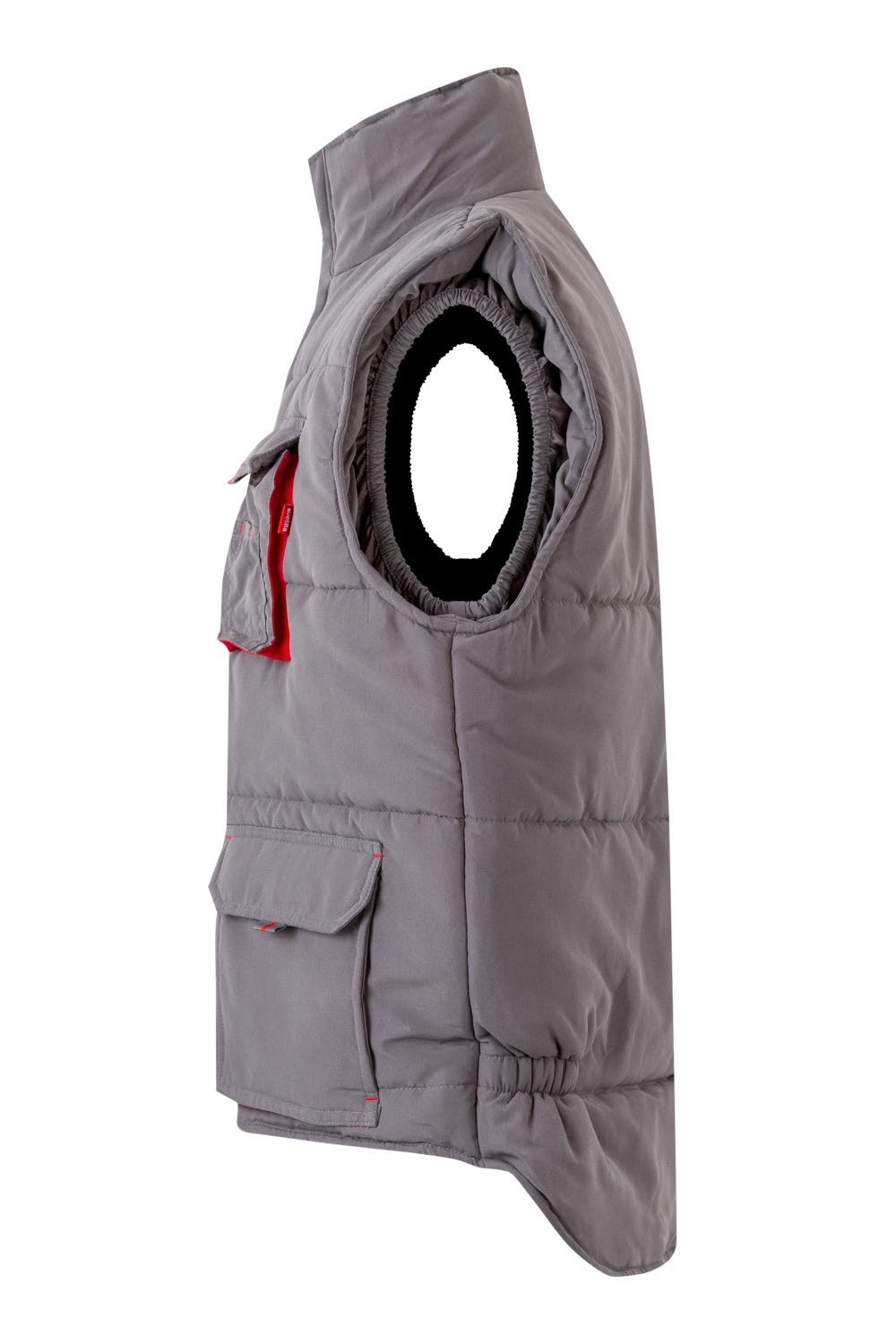 205902.CHALECO ACOLCHADO BICOLOR GRIS/ROJO 2XL