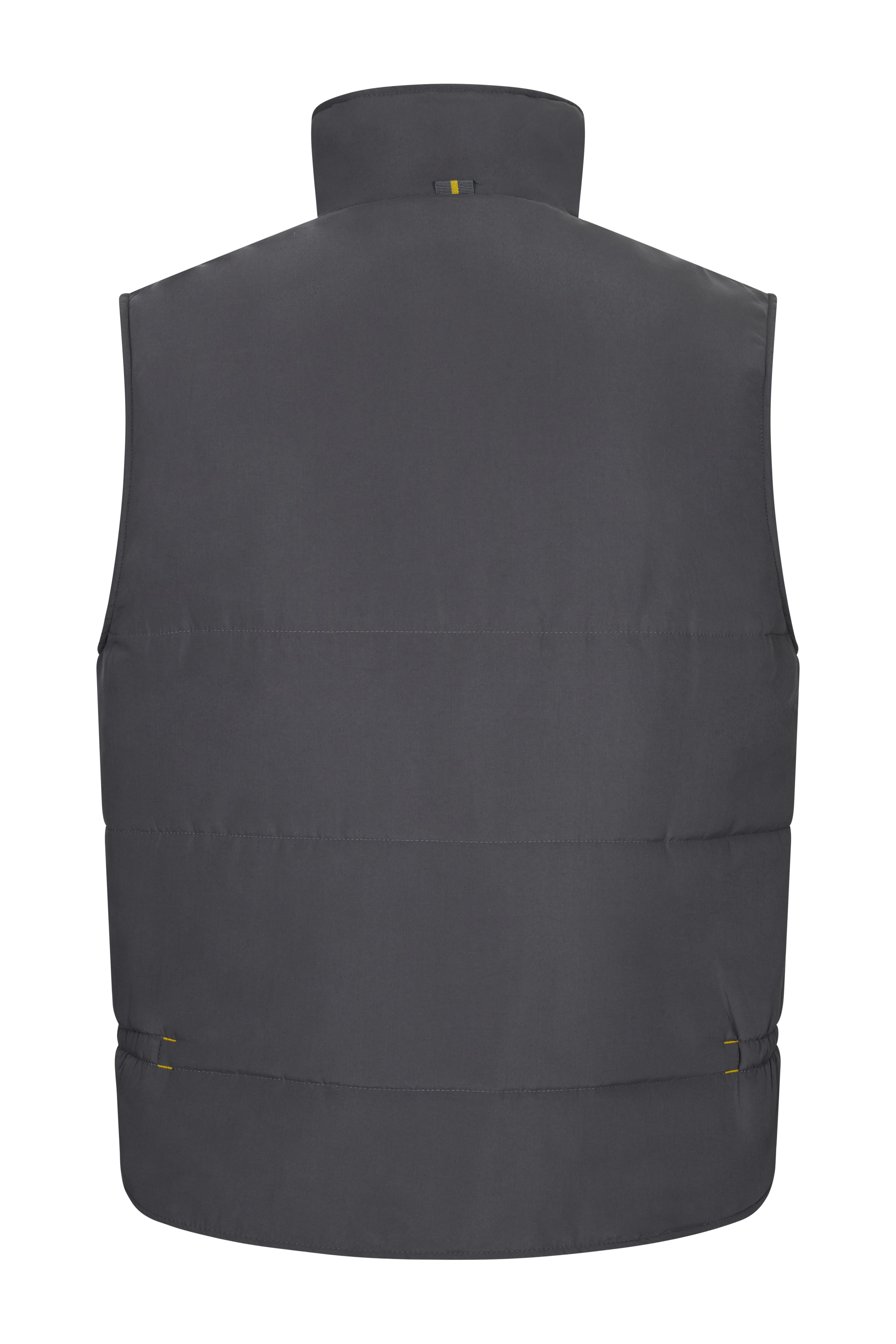 205902.CHALECO ACOLCHADO BICOLOR GRIS/AMARILLO S