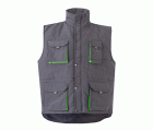 205902.CHALECO ACOLCHADO BICOLOR GRIS/VERDE LIMA 2XL