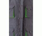 205902.CHALECO ACOLCHADO BICOLOR GRIS/VERDE LIMA 2XL