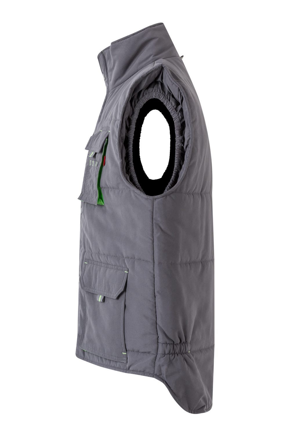 205902.CHALECO ACOLCHADO BICOLOR GRIS/VERDE LIMA 2XL