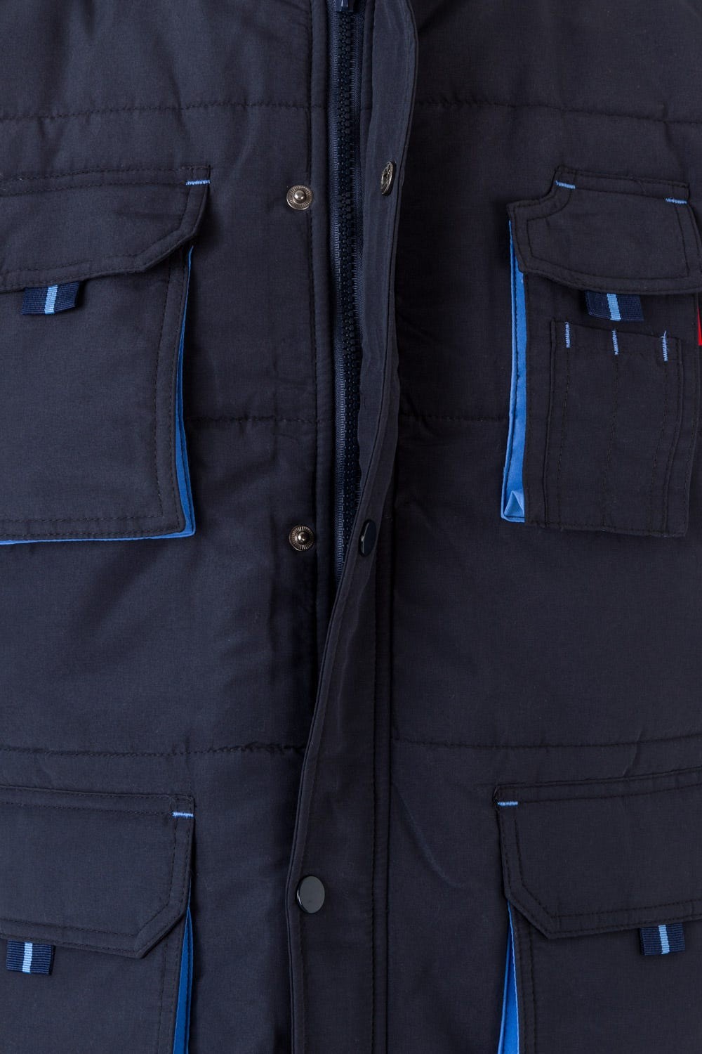 205902.CHALECO ACOLCHADO BICOLOR AZUL NAVY/CELESTE 2XL