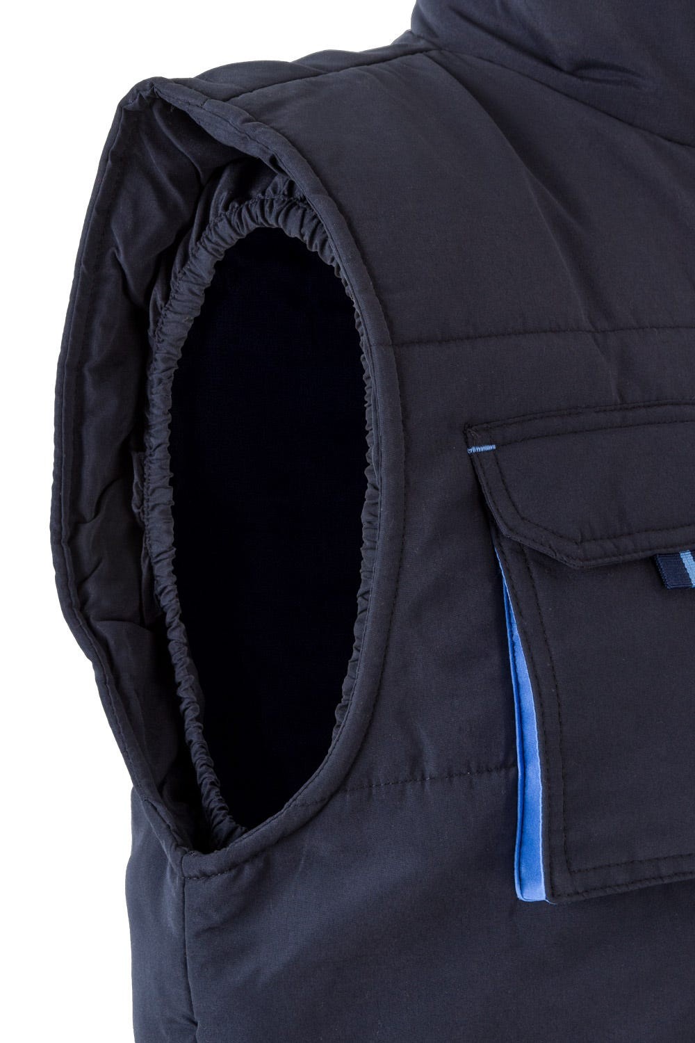 205902.CHALECO ACOLCHADO BICOLOR AZUL NAVY/CELESTE 2XL