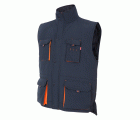 205902.CHALECO ACOLCHADO BICOLOR AZUL NAVY/NARANJA 2XL