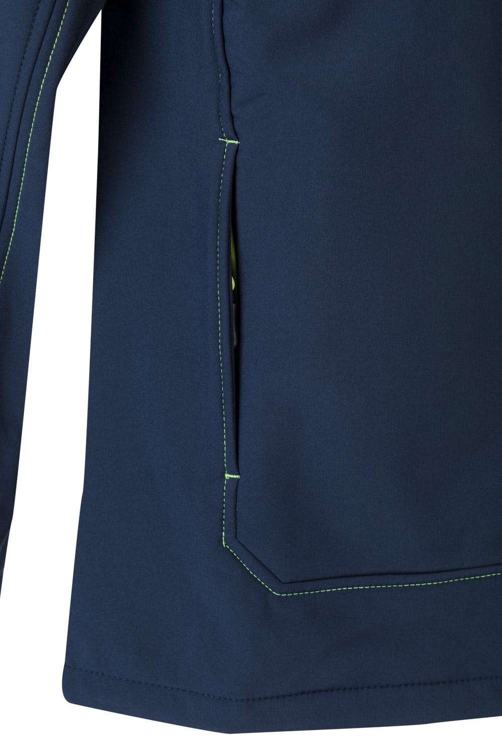 206001.SOFT SHELL BICOLOR AZUL MARINO/AMARILLO FLÚOR 2XL