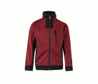 206007.SOFT SHELL BICOLOR CAPUCHA GRANATE JASPEADO/NEGRO 2XL