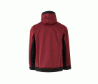 206007.SOFT SHELL BICOLOR CAPUCHA GRANATE JASPEADO/NEGRO 2XL