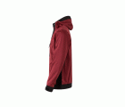 206007.SOFT SHELL BICOLOR CAPUCHA GRANATE JASPEADO/NEGRO 2XL