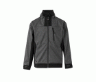 206007.SOFT SHELL BICOLOR CAPUCHA GRIS OSCURO JASPEADO/NEGRO 2XL