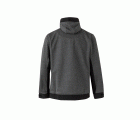 206007.SOFT SHELL BICOLOR CAPUCHA GRIS OSCURO JASPEADO/NEGRO 2XL