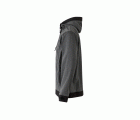 206007.SOFT SHELL BICOLOR CAPUCHA GRIS OSCURO JASPEADO/NEGRO 2XL