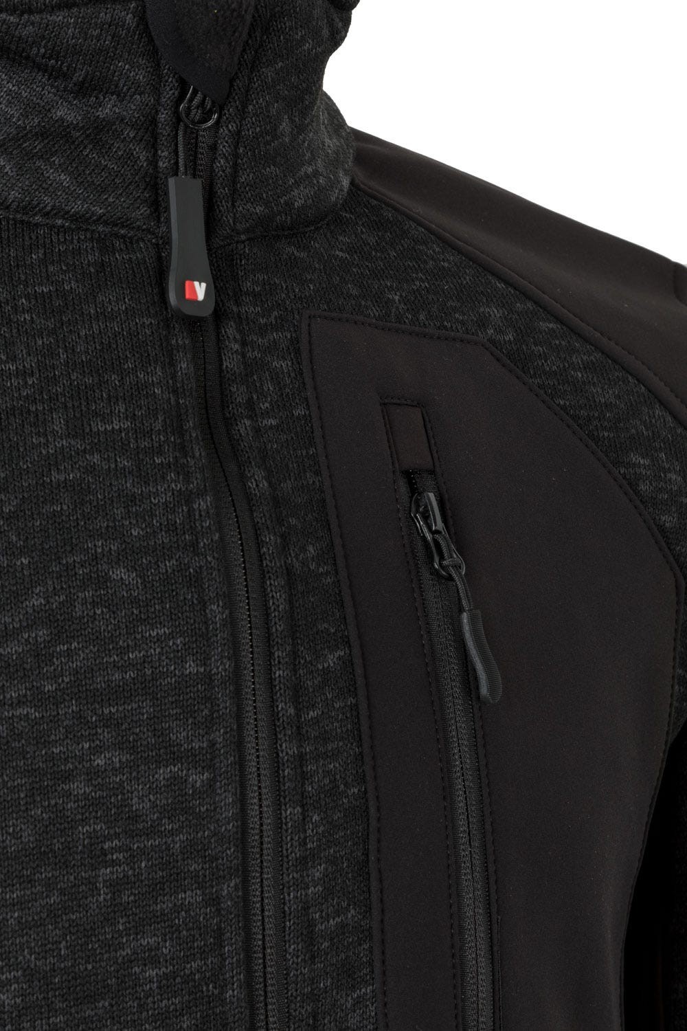 206008.CHAQUETA PUNTO AFELPADO NEGRO/NEGRO 2XL