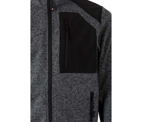 206008.CHAQUETA PUNTO AFELPADO GRIS/NEGRO S