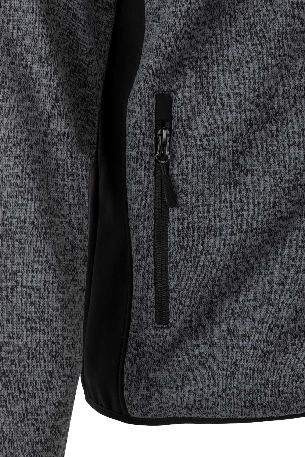 206008.CHAQUETA PUNTO AFELPADO GRIS/NEGRO 2XL