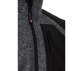 206008.CHAQUETA PUNTO AFELPADO GRIS/NEGRO S