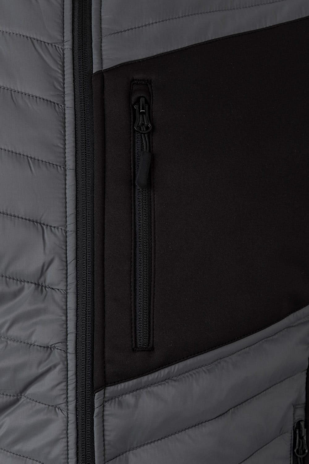 206009.CHAQUETA ACOLCHADA LIGERA GRIS/NEGRO 2XL