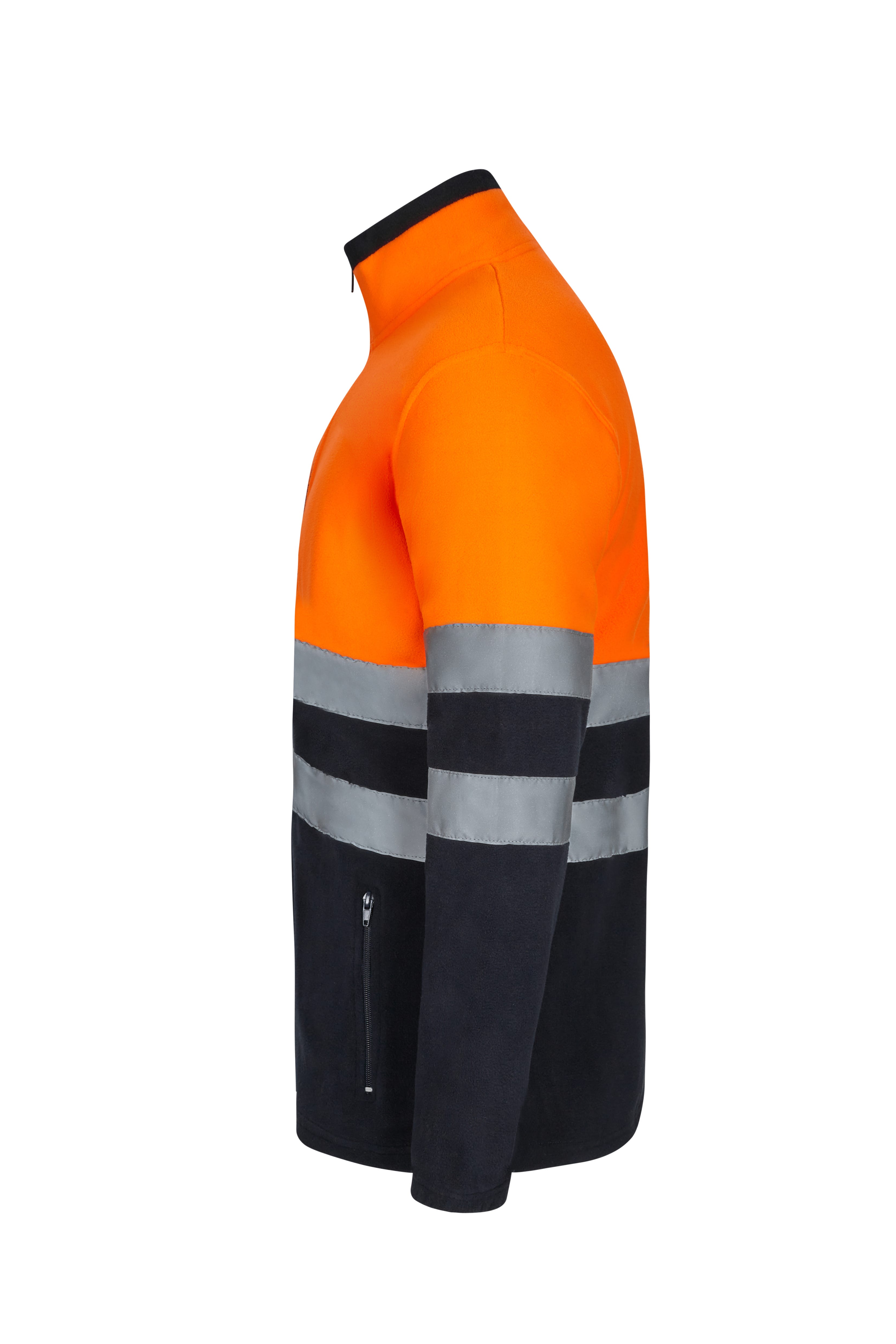 301503.CHAQUETA POLAR BICOLOR AV AZUL MARINO/NARANJA FLÚOR S