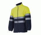301503.CHAQUETA POLAR BICOLOR AV AZUL MARINO/AMARILLO FLÚOR 2XL