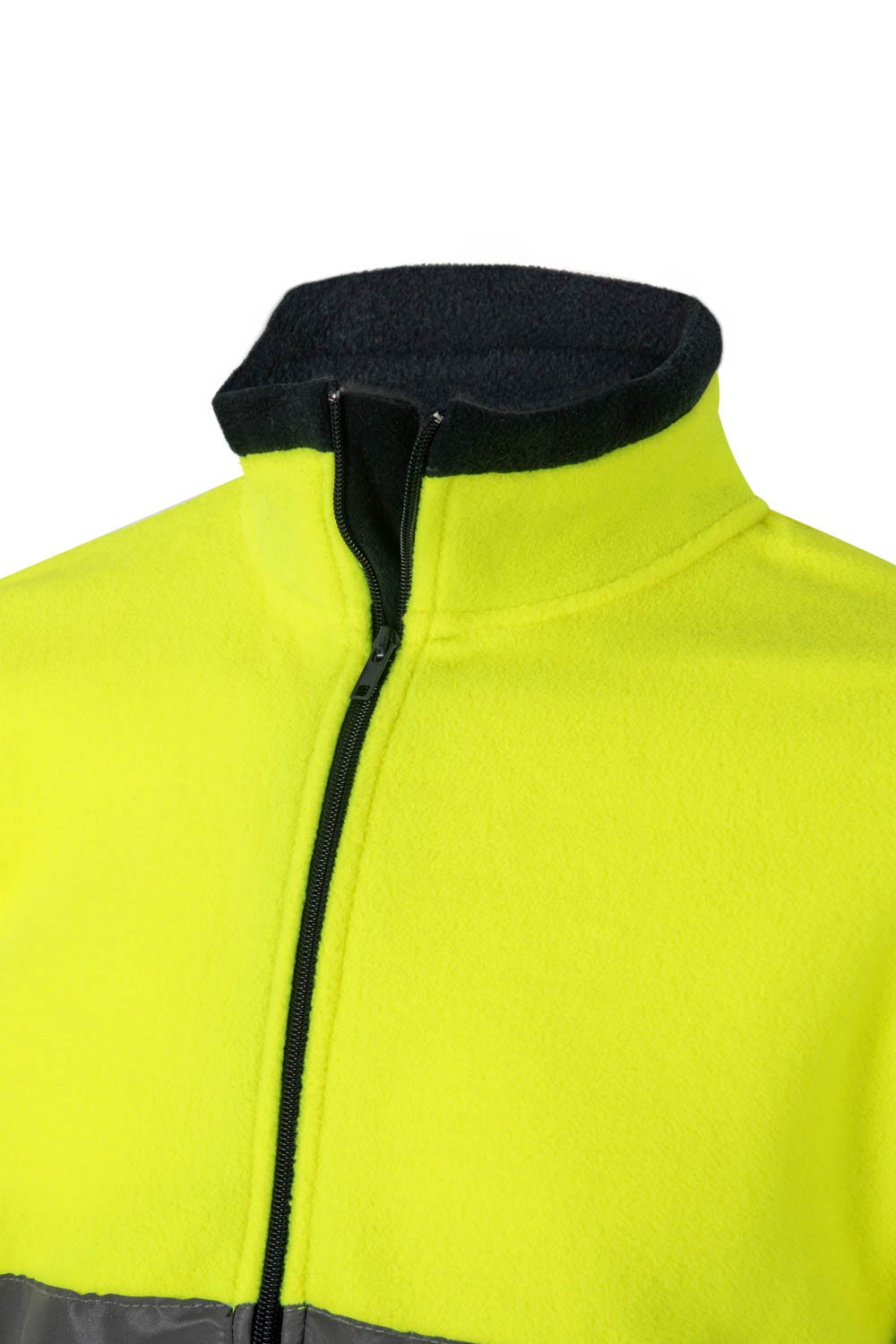 301503.CHAQUETA POLAR BICOLOR AV AZUL MARINO/AMARILLO FLÚOR 2XL