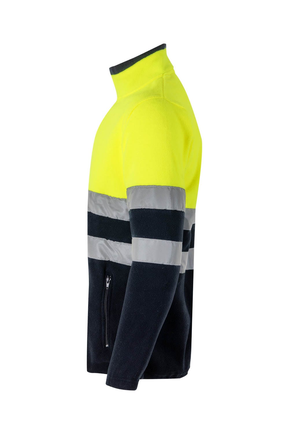 301503.CHAQUETA POLAR BICOLOR AV AZUL MARINO/AMARILLO FLÚOR 2XL