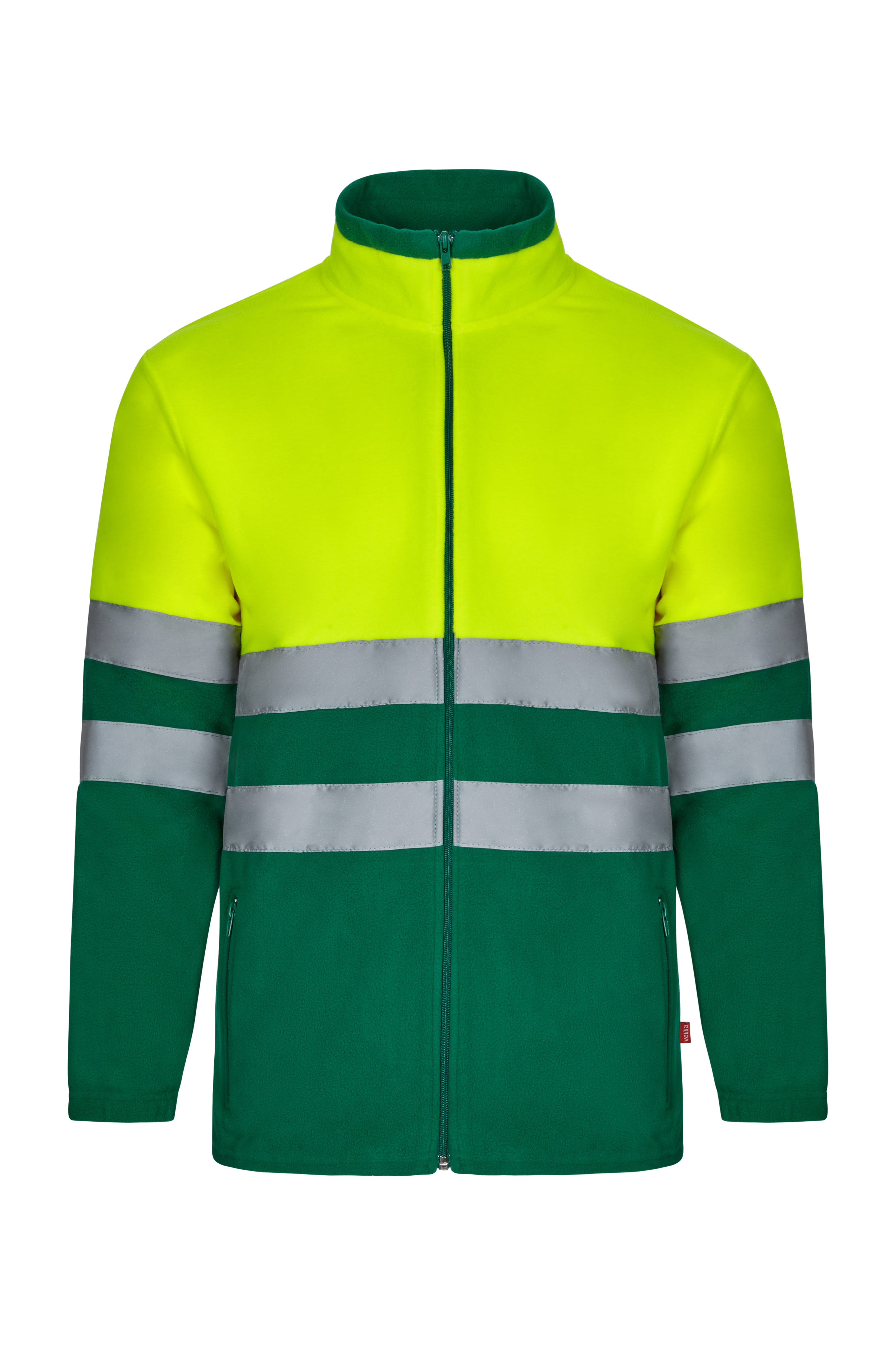301503.CHAQUETA POLAR BICOLOR AV VERDE/AMARILLO FLÚOR S