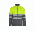 301503.CHAQUETA POLAR BICOLOR AV GRIS/AMARILLO FLÚOR S