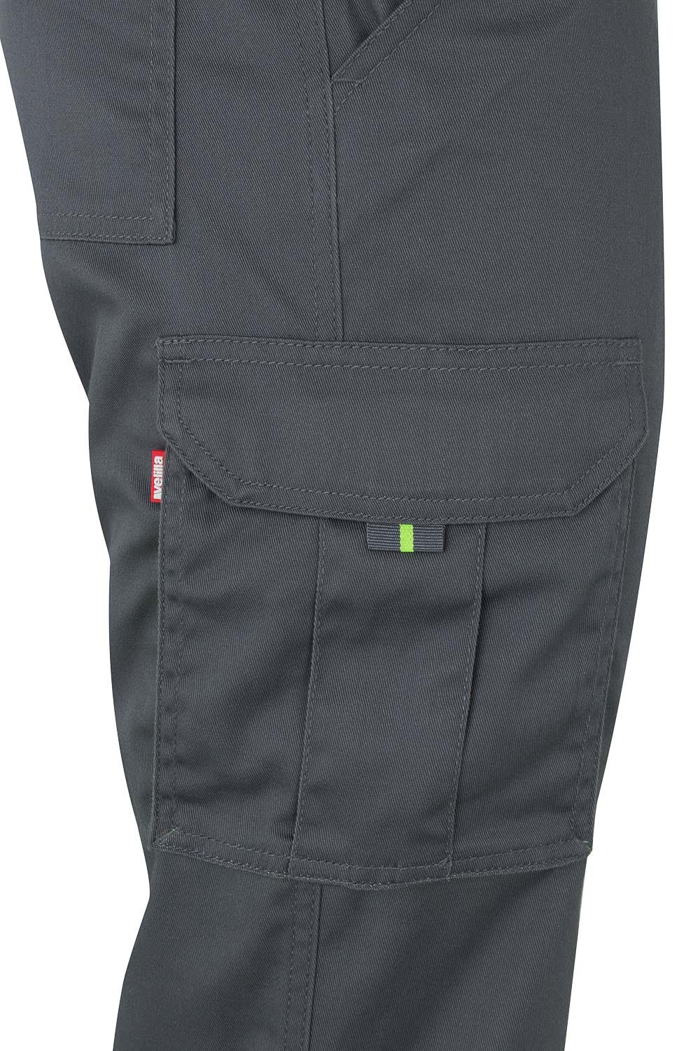 303002S.PANTALÓN STRETCH BICOLOR AV GRIS/AMARILLO FLÚOR 2XL