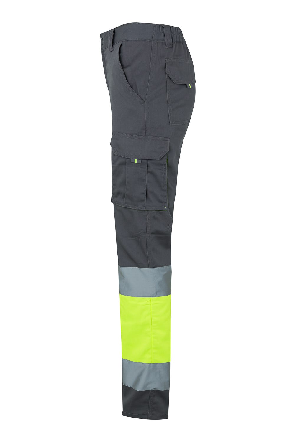 303002S.PANTALÓN STRETCH BICOLOR AV GRIS/AMARILLO FLÚOR 2XL