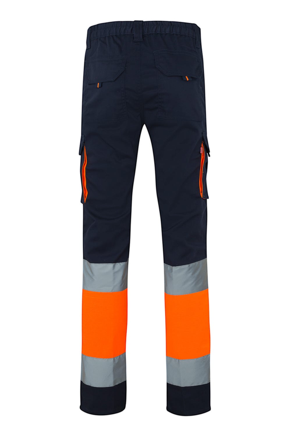 303002S.PANTALÓN STRETCH BICOLOR AV AZUL NAVY/NARANJA FLÚOR 2XL