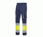 303002S.PANTALÓN STRETCH BICOLOR AV AZUL NAVY/AMARILLO FLÚOR 2XL