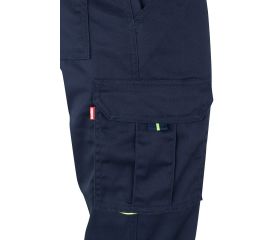 303002S.PANTALÓN STRETCH BICOLOR AV AZUL NAVY/AMARILLO FLÚOR 2XL