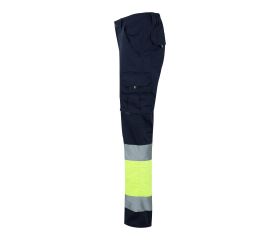 303002S.PANTALÓN STRETCH BICOLOR AV AZUL NAVY/AMARILLO FLÚOR 2XL