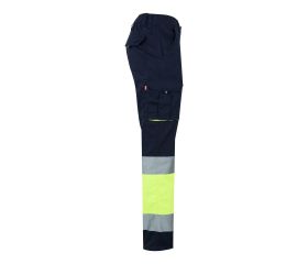 303002S.PANTALÓN STRETCH BICOLOR AV AZUL NAVY/AMARILLO FLÚOR 2XL