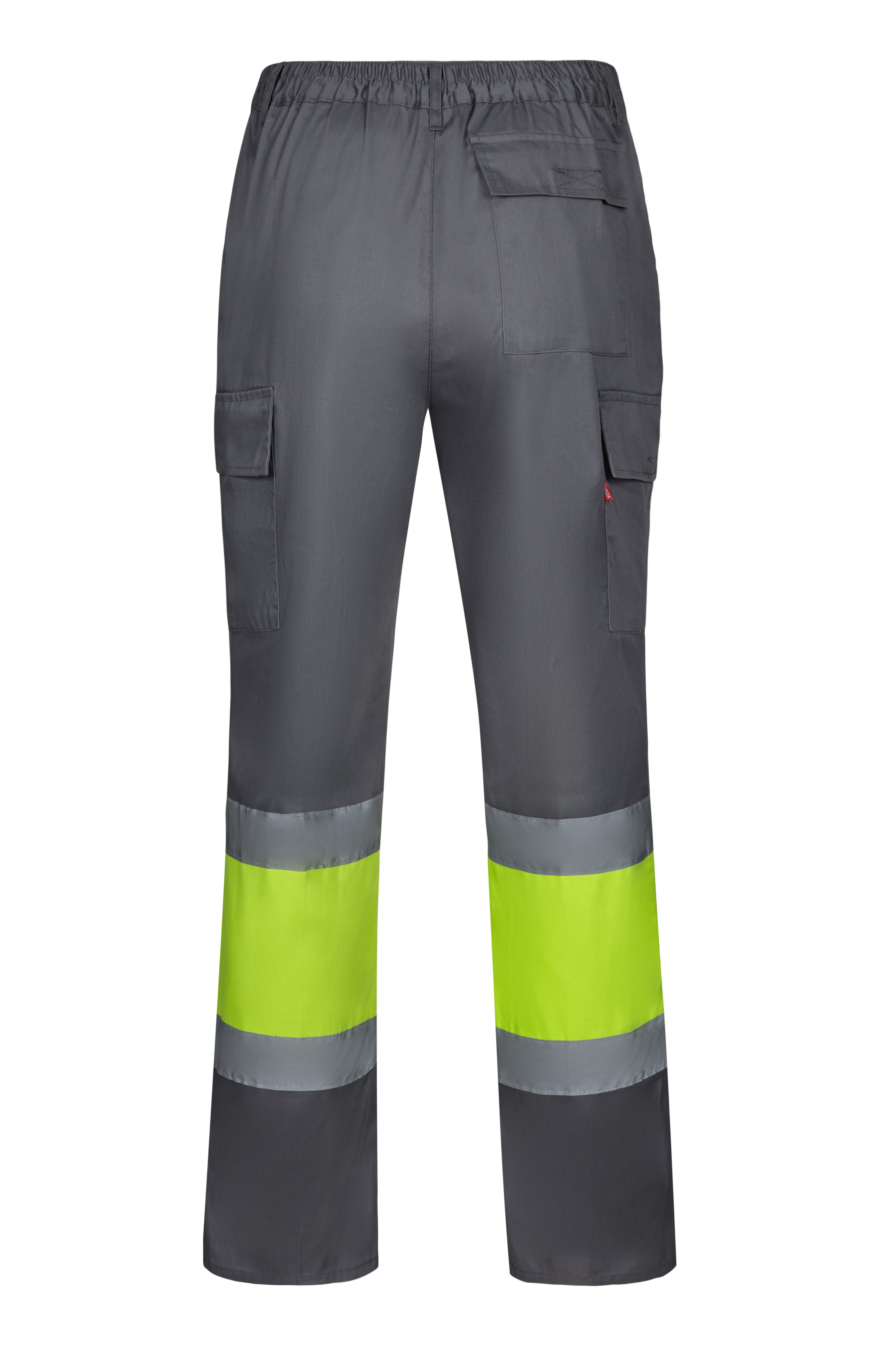 303003.PANTALÓN BICOLOR AV GRIS/AMARILLO FLÚOR S