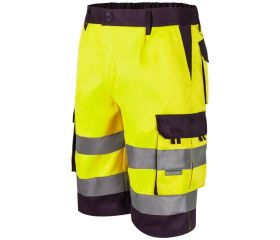 303004.BERMUDA BICOLOR AV AZUL MARINO/AMARILLO FLÚOR 2XL