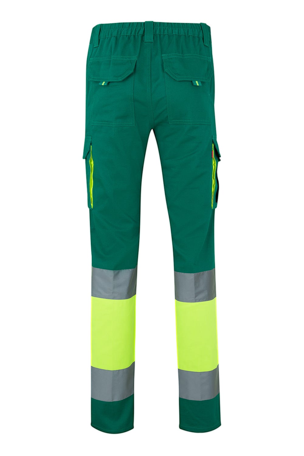 303007.PANTALÓN 100% ALGODÓN AV VERDE/AMARILLO FLÚOR 2XL