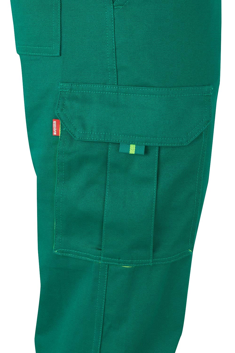 303007.PANTALÓN 100% ALGODÓN AV VERDE/AMARILLO FLÚOR 2XL