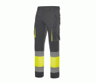 303007.PANTALÓN 100% ALGODÓN AV GRIS/AMARILLO FLÚOR 2XL