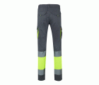303007.PANTALÓN 100% ALGODÓN AV GRIS/AMARILLO FLÚOR 2XL