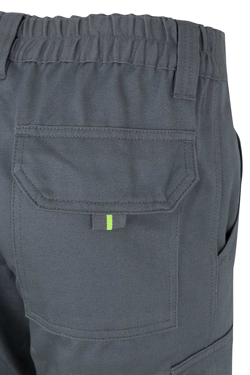303007.PANTALÓN 100% ALGODÓN AV GRIS/AMARILLO FLÚOR 2XL