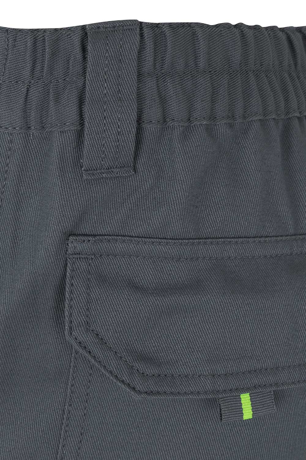 303007.PANTALÓN 100% ALGODÓN AV GRIS/AMARILLO FLÚOR 2XL