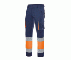 303007.PANTALÓN 100% ALGODÓN AV AZUL NAVY/NARANJA FLÚOR 2XL