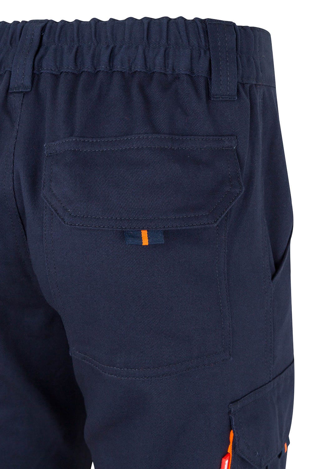 303007.PANTALÓN 100% ALGODÓN AV AZUL NAVY/NARANJA FLÚOR 2XL